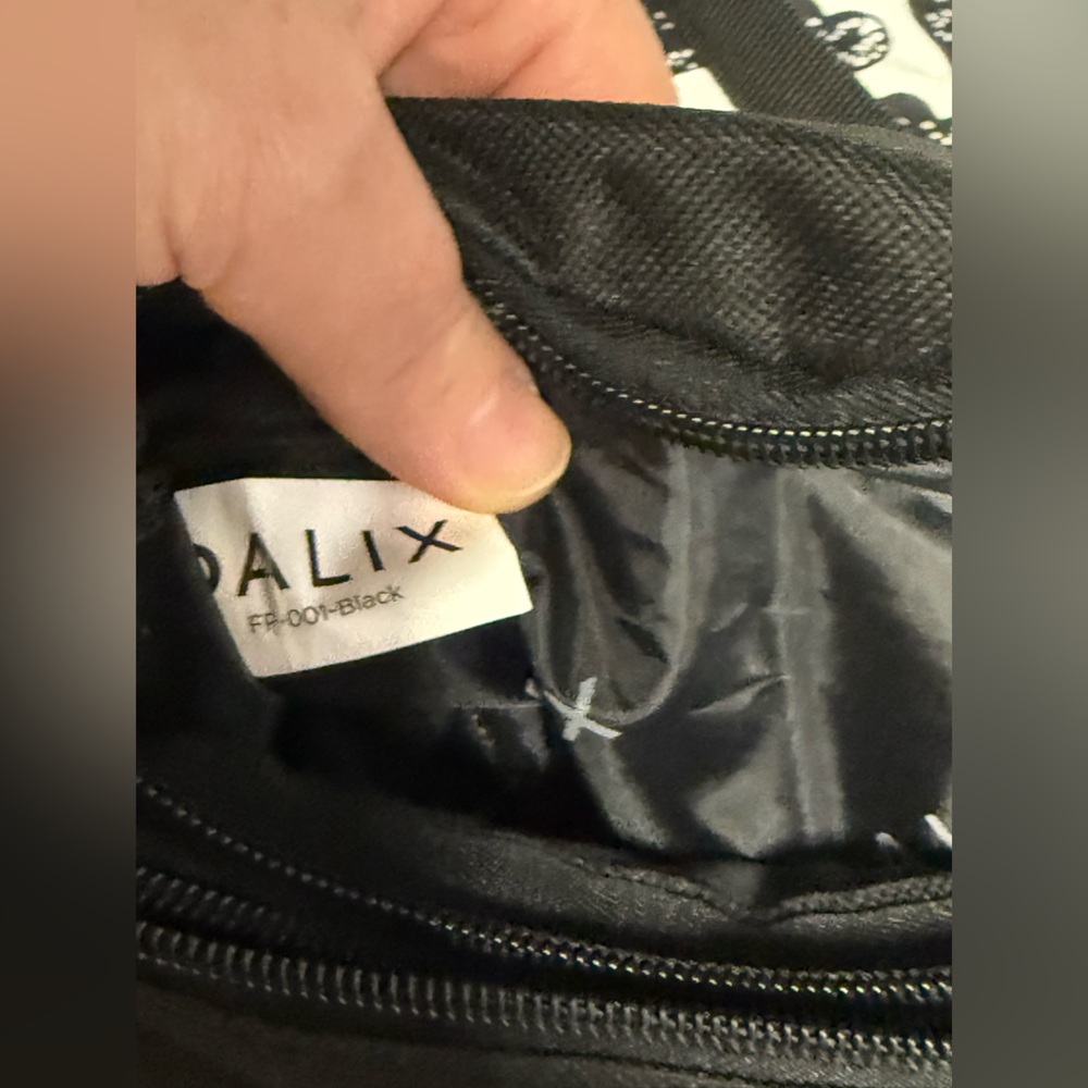 Dalix Black Crossbody Fanny Pack #66/12tt - Picture 4 of 8